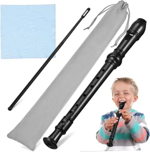 1 Set 8 Recorder Flute for Beginners Includes Cleaning Rod Cloth English Music Storage Bag Instrument for Teens and Music Enthusiasts Random Color