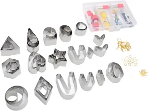 126pcs Cutters Set 36 Shapes Stainl Steel Clay Cutters with 40 Circle S 50 Earrings Accessories SetStainl Steel Clay CuttersClaypplication to Making