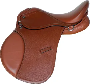 15" All Purpose AP Leather English Saddle (Tan)
