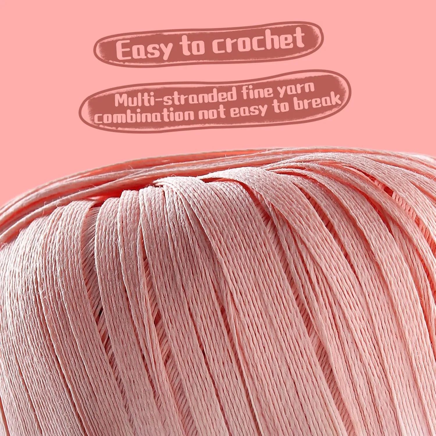 2 Pack Raffia Yarn for Crochet, Soft Cotton Yarn for Crocheting Summer Beach Bag/Hat, 228 Yards/3.52 Ounce Ribbon Paper Yarn for Beginners DIY Hand Knitting Handbag (Black)