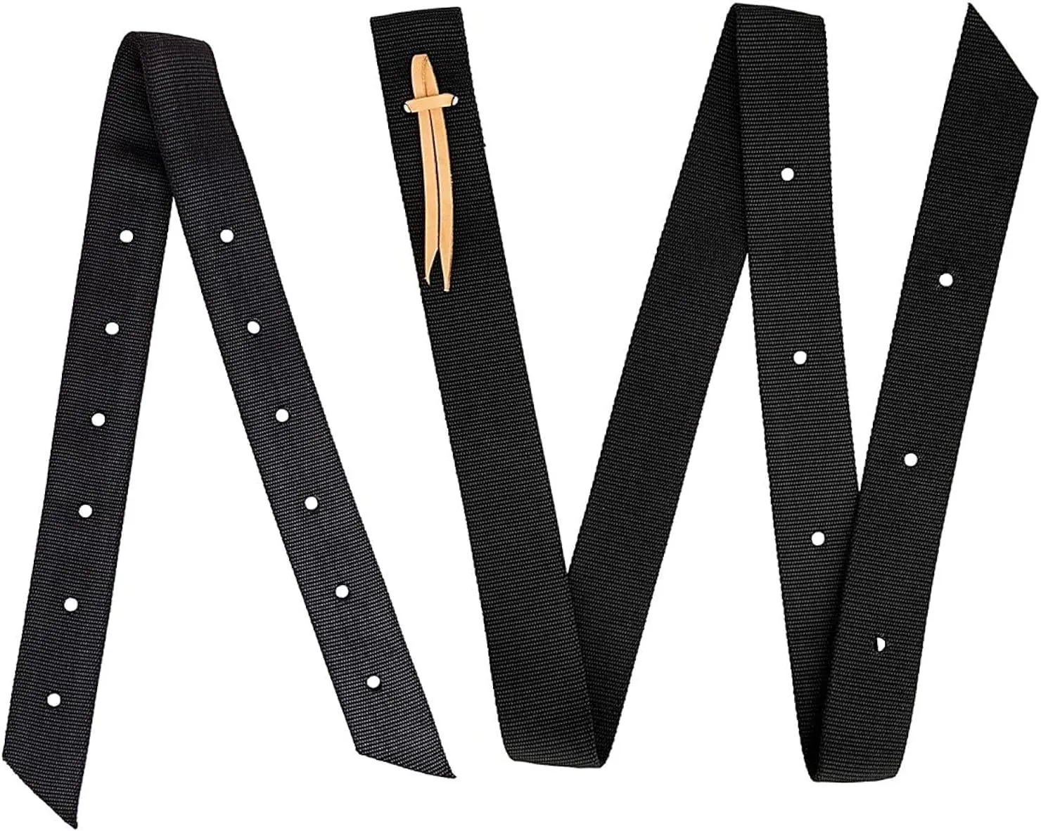 2 Piece Black Nylon Cinch Strap and Off Billet Saddle Set Double Ply
