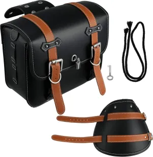 2 Pieces Bag Tool Bags Bag Bags Saddlebag Motorcycle Rear Bag Front Fork Riding Tail Bag PU Leather