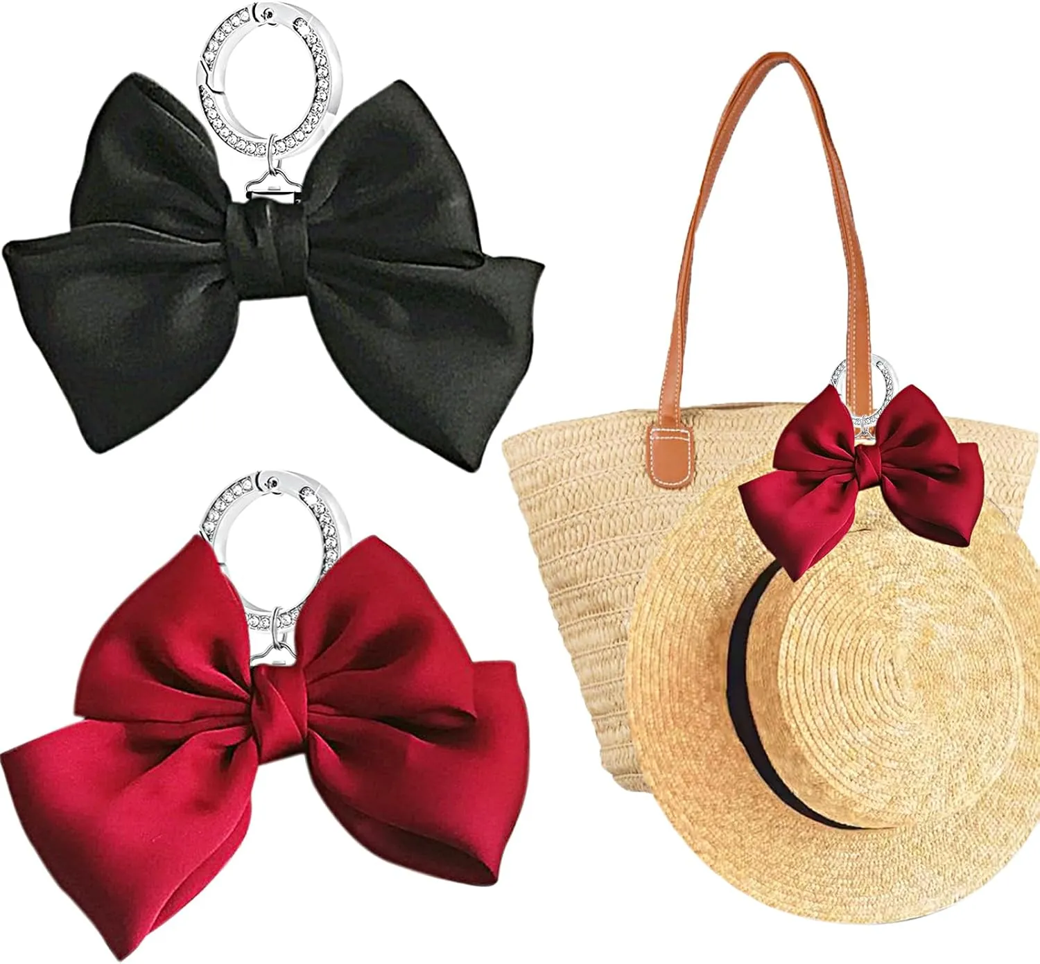 2Pcs Hat Clip for Travel on Bag, Hat Clip for Travel Handbag Backpack Luggage, Beach Hat Clip, Travel Gift for Women, Travel Backpack Accessories, Travel Hat Holder