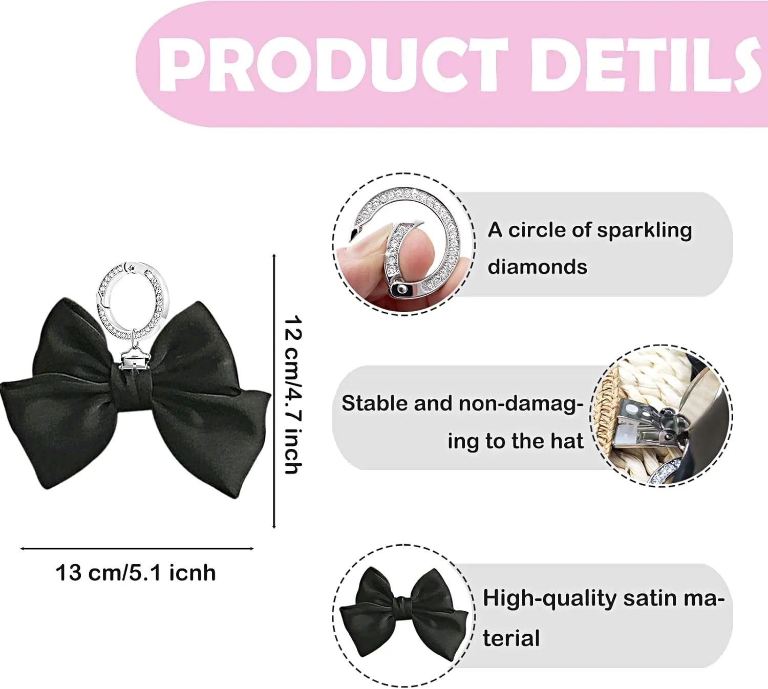 2Pcs Hat Clip for Travel on Bag, Hat Clip for Travel Handbag Backpack Luggage, Beach Hat Clip, Travel Gift for Women, Travel Backpack Accessories, Travel Hat Holder