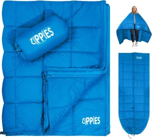 3M Thinsulate Insulation Puffy Camping Blanket for Cold Weather, Queen Size Warm Camping Quilt with Zipper, Waterproof Outdoor Sleeping Bag for Hammock, Cozy & Versatile Gift for Men and Women