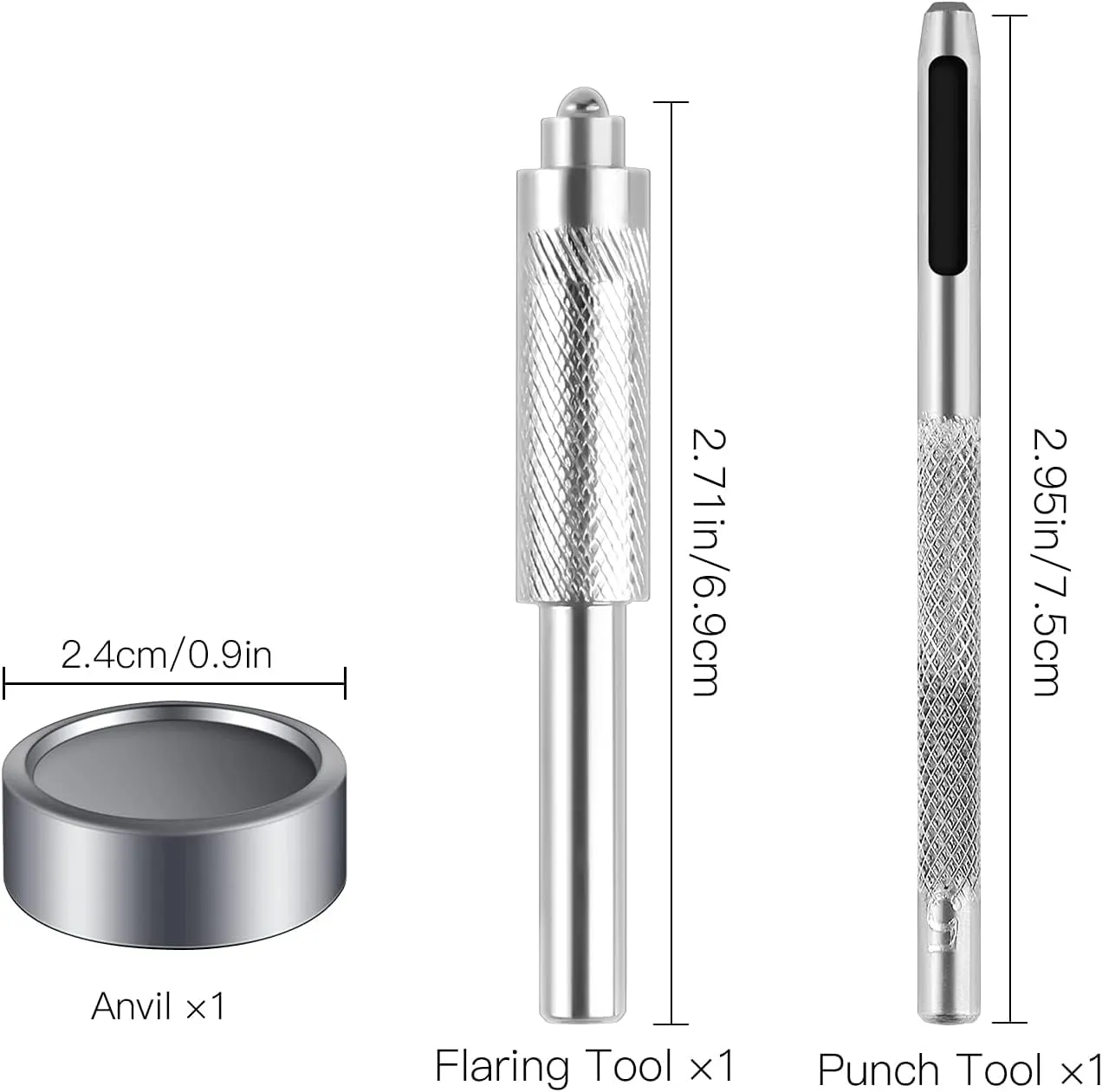 400 Pieces (100 Sets) Snap Fastener Kit Tool 5/8 inches (15mm) Snap Button kit Snaps for Leather Snap Fasteners Kit for Leather Stainless Snaps Button for Bag, Jeans, Clothes, Fabric（Bronze）