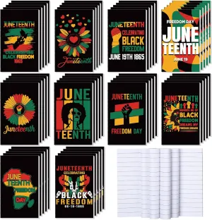 50 Pcs Juneteenth Notebook Black Freedom Journals Bulk Juneteenth Gift Party Supplies Pocket Inspirational Notepad Gifts for Women Men