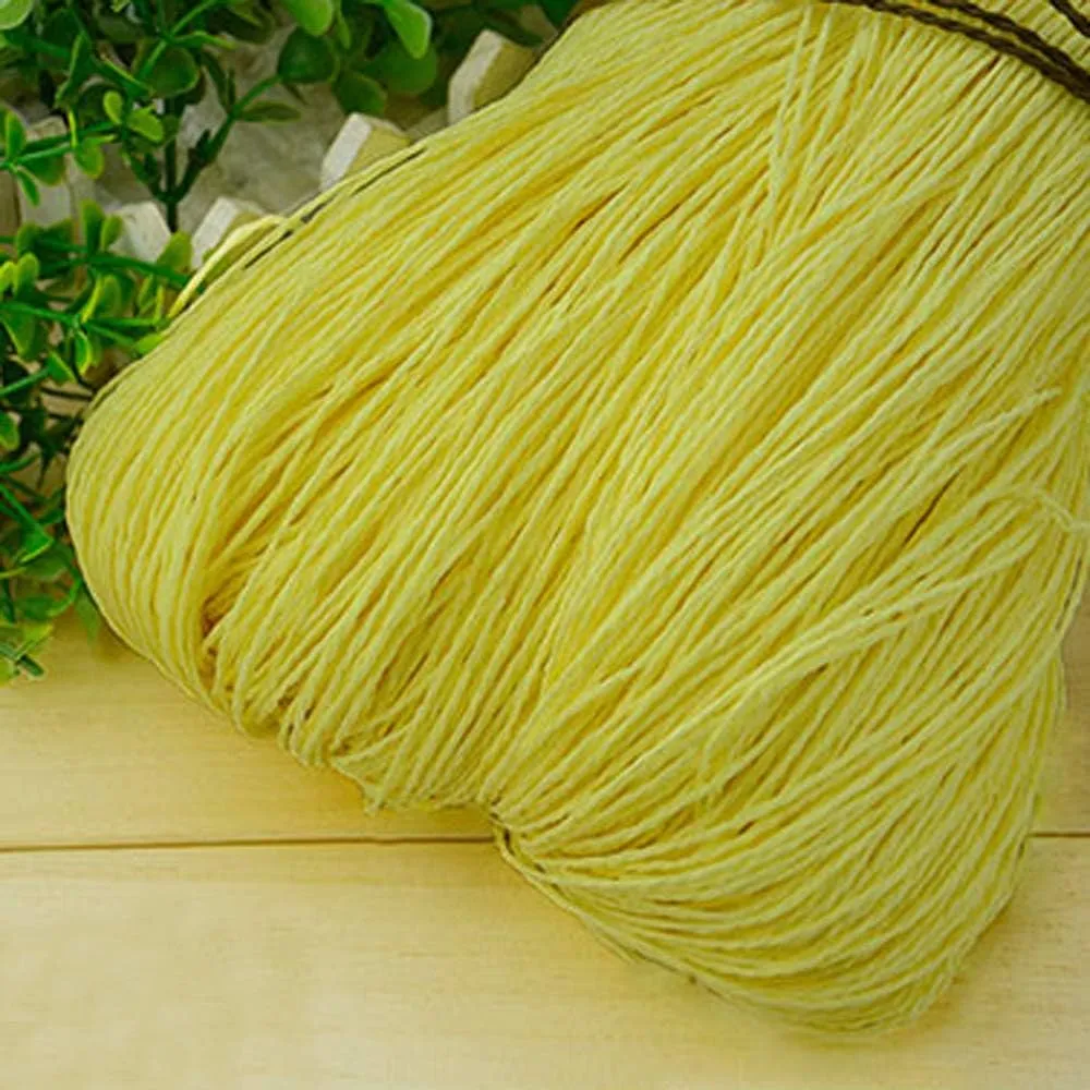 500g Handmade Raffia Straw Beach Bag & Summer Sun Hat Kit - Bright Yellow, Crochet & Knitting Materials Included