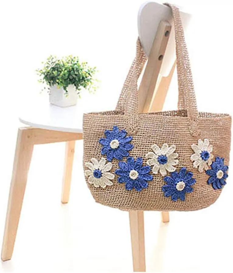 500g Handmade Raffia Straw Beach Bag & Summer Sun Hat Kit - Bright Yellow, Crochet & Knitting Materials Included