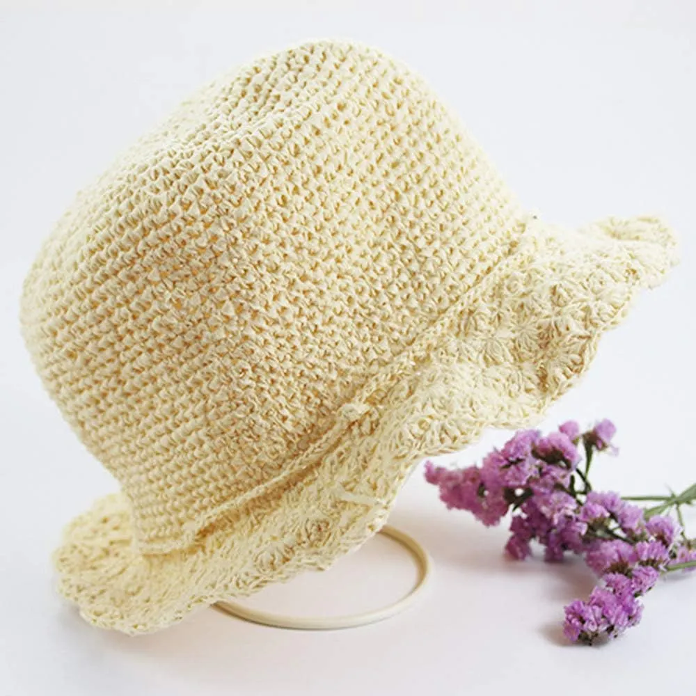 500g Handmade Raffia Straw Beach Bag & Summer Sun Hat Kit - Bright Yellow, Crochet & Knitting Materials Included