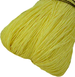 500g Handmade Raffia Straw Beach Bag & Summer Sun Hat Kit - Bright Yellow, Crochet & Knitting Materials Included