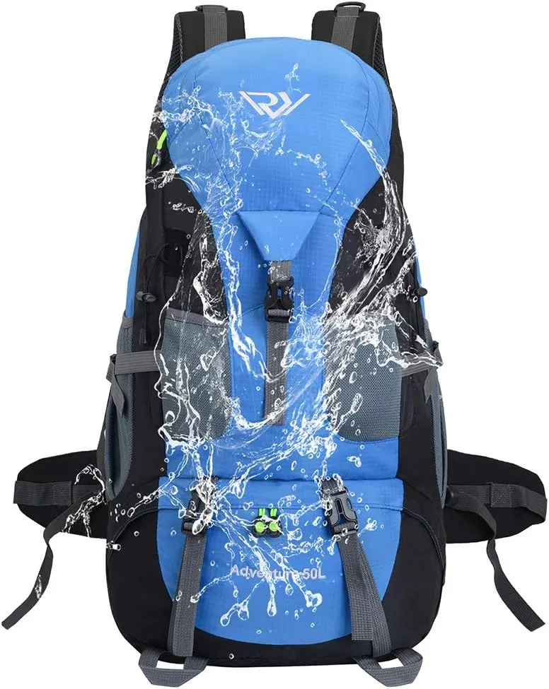 50L Hiking Backpack, Waterproof Lightweight Daypack for Outdoor Camping Travel