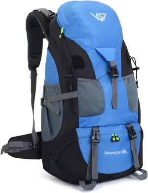 50L Hiking Backpack, Waterproof Lightweight Daypack for Outdoor Camping Travel