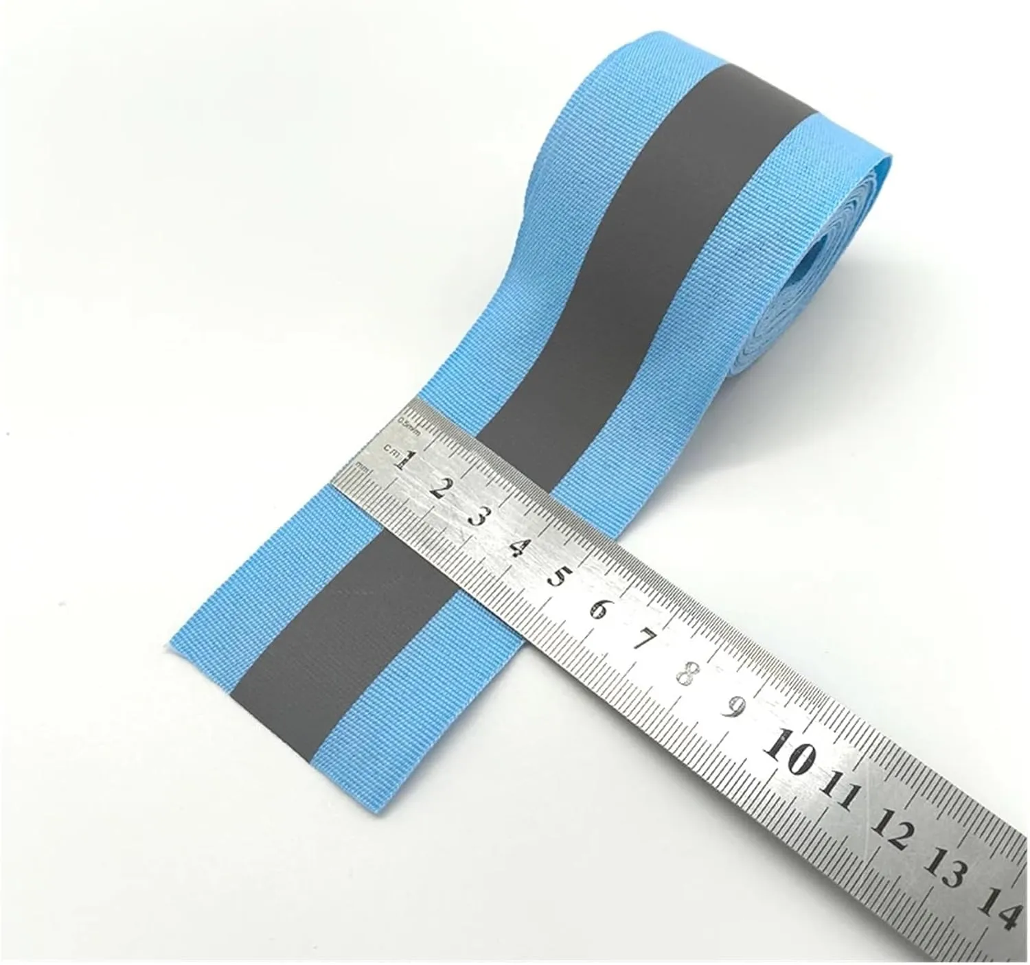 50mm Wide Safety Reflective Webbing Sewn On Clothing DIY for Selecting Safety Fabric Webbing Decorative Strips Sewn On Reflectiv(Light Blue 5cmX5m)