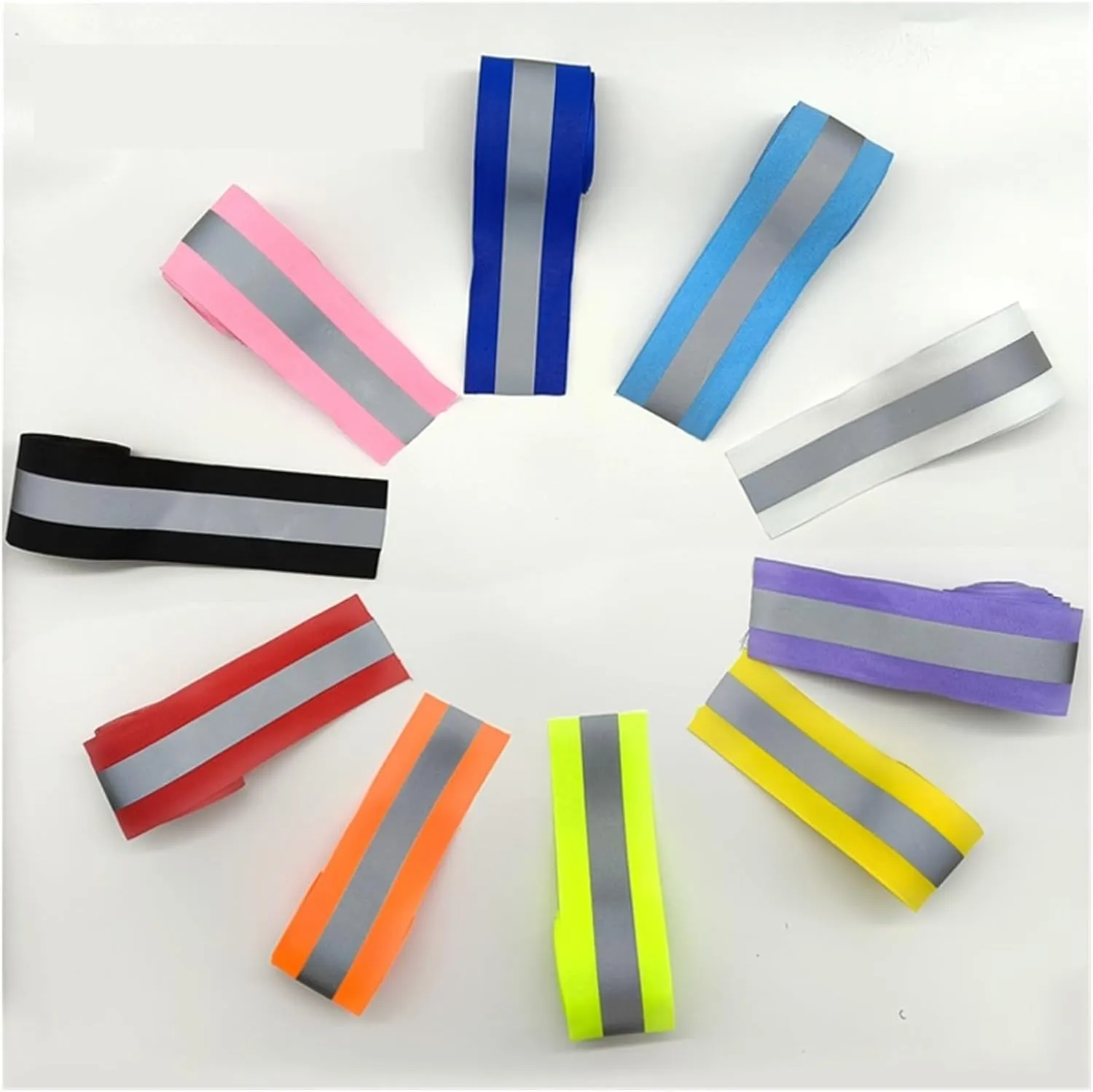 50mm Wide Safety Reflective Webbing Sewn On Clothing DIY for Selecting Safety Fabric Webbing Decorative Strips Sewn On Reflectiv(Light Blue 5cmX5m)