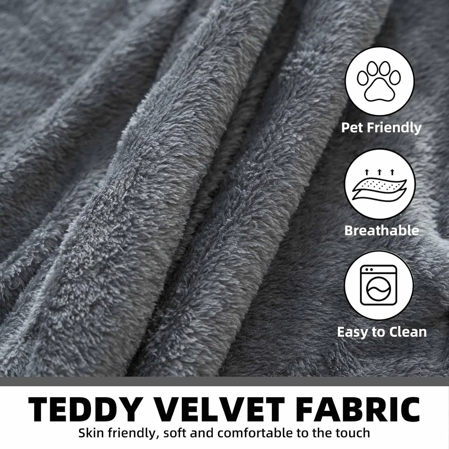 5FT，large bean bag chairs，bean bag with filler，High resilience memory foam chair，Removable and washable flannel cover, suitable for living room, bedroom and dormitory.(Dark Gray)