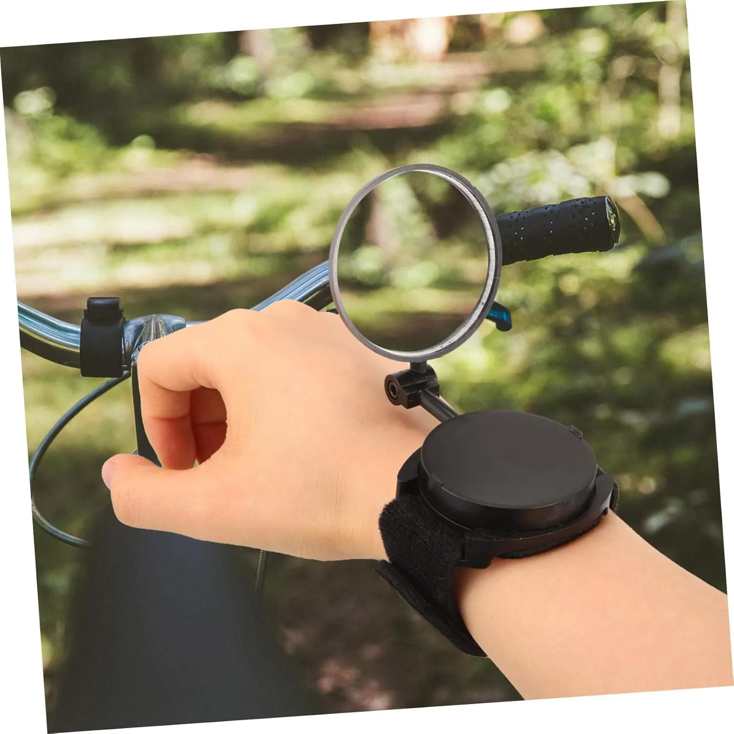 5pcs Wristband Rear View Mirror Rotatable Cycling Accessory for Enhanced Safety Lightweight Reflective Design for Nighttime Visibility Fit for Outdoor Riding