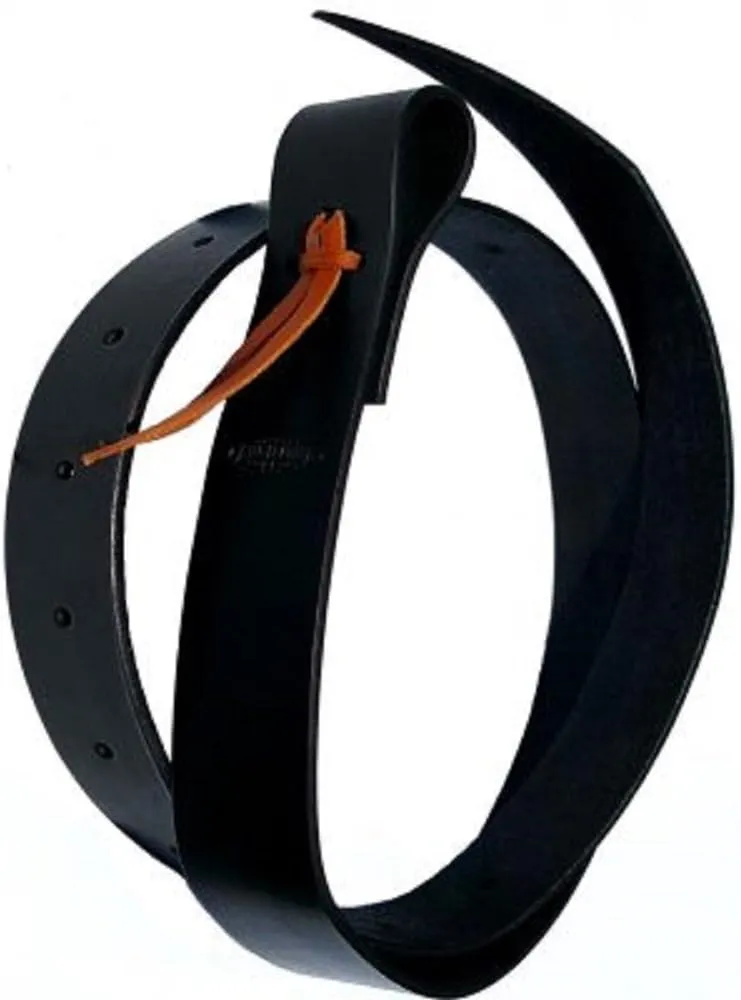 6 Foot Black Latigo Leather Saddle Cinch Tie Strap