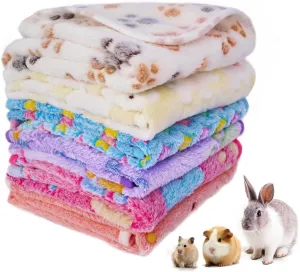 6 PCS Guinea Pig Fleece Cage Liners, Washable Guinea Pig Blankets Reusable Cage Accessories for Small Animal Hamster Rabbit Chinchilla Hedgehog (26x14 Inch)