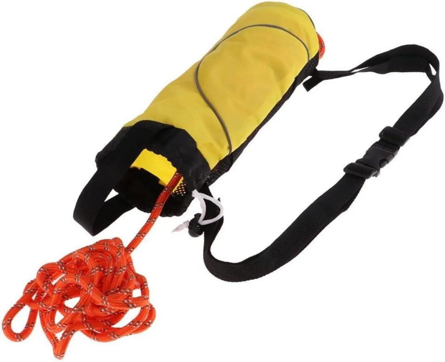8mm Water Rescue Rope Bag Throw Line Bag Water Rescue Equipment Throw Rope Bag Rescue Throw Bag with Rope Kayak Throw Bag for Boating, Kayaking, Rafting (Yellow C-Reflective Rope, 16m)