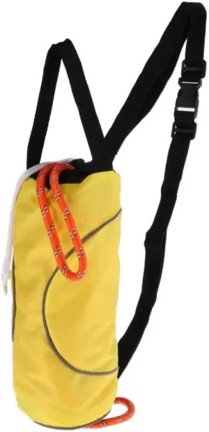 8mm Water Rescue Rope Bag Throw Line Bag Water Rescue Equipment Throw Rope Bag Rescue Throw Bag with Rope Kayak Throw Bag for Boating, Kayaking, Rafting (Yellow C-Reflective Rope, 16m)