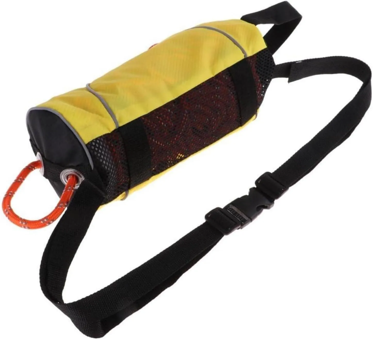 8mm Water Rescue Rope Bag Throw Line Bag Water Rescue Equipment Throw Rope Bag Rescue Throw Bag with Rope Kayak Throw Bag for Boating, Kayaking, Rafting (Yellow C-Reflective Rope, 16m)