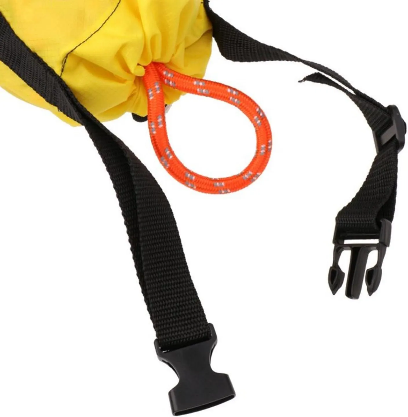 8mm Water Rescue Rope Bag Throw Line Bag Water Rescue Equipment Throw Rope Bag Rescue Throw Bag with Rope Kayak Throw Bag for Boating, Kayaking, Rafting (Yellow C-Reflective Rope, 16m)