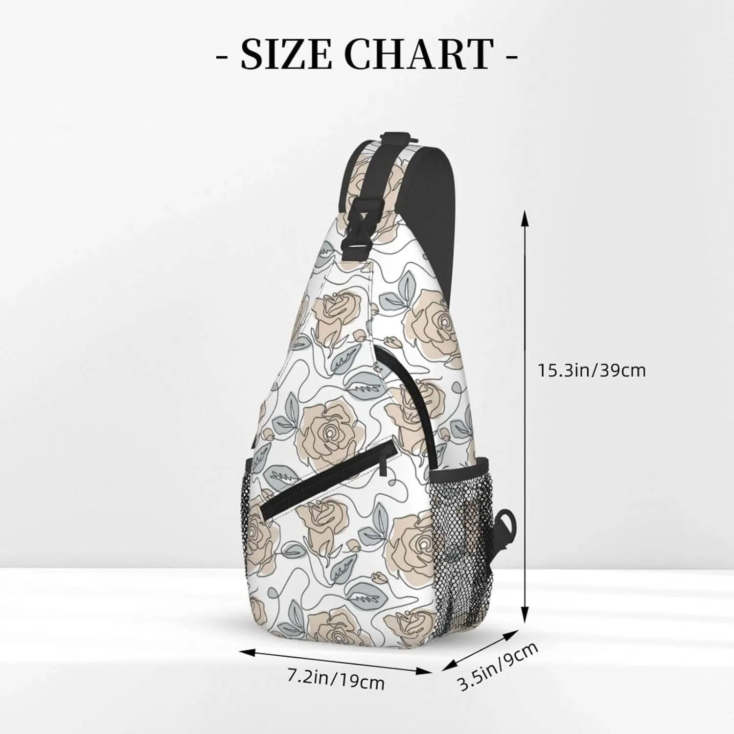 Abstract Flower Crossbody Bags Cross Men Chest Bag Adjustable Sling Backpack Shoulder Bag For Women Cycling Travel Sport Hiking