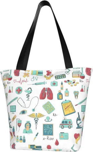 abstraction biology chemistry4 Print Multifunctional Tote Daypacks for Women Work Travel Shopping Handbags Shoulder Bag