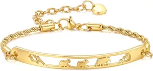 Adjustable Mama Bear Bracelet, Mother Day Gift Bracelet for Mom