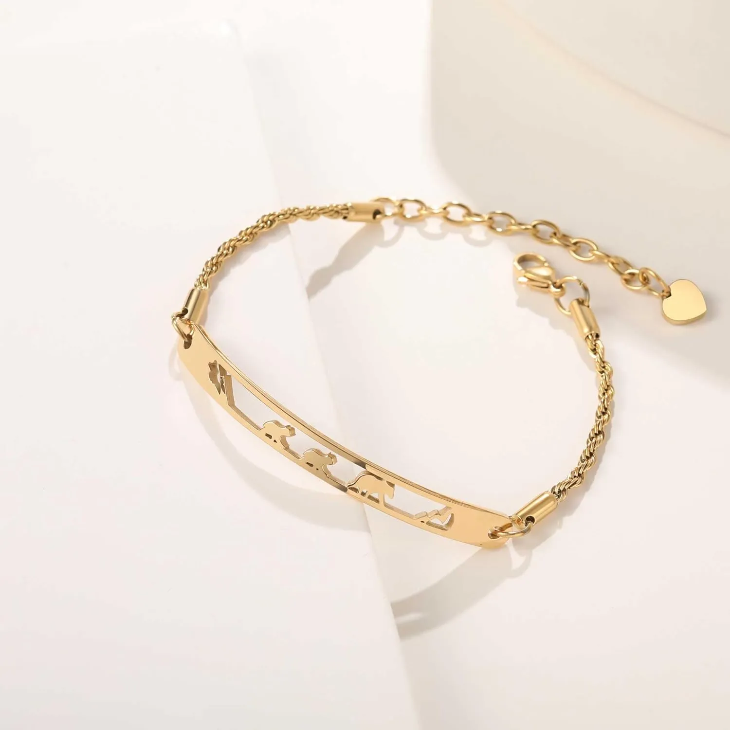 Adjustable Mama Bear Bracelet, Mother Day Gift Bracelet for Mom