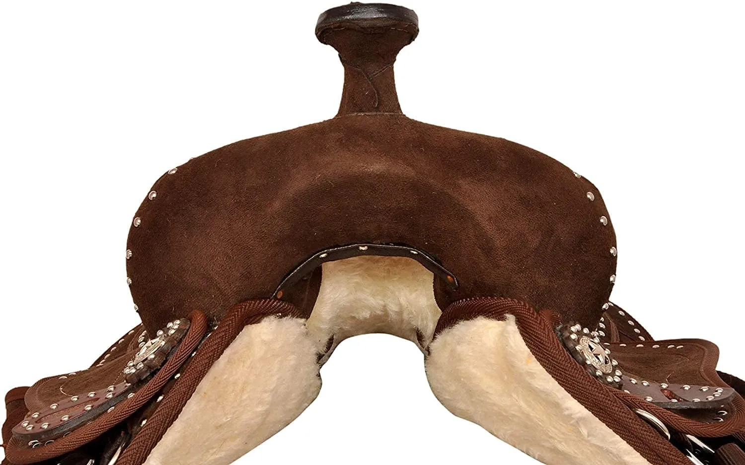 Adult Classic Quality Handmade Synthetic Premium Comfort Western Barrel Racing Trail Equestrian Horse Saddle Tack Size 16-17" inches Seat Available