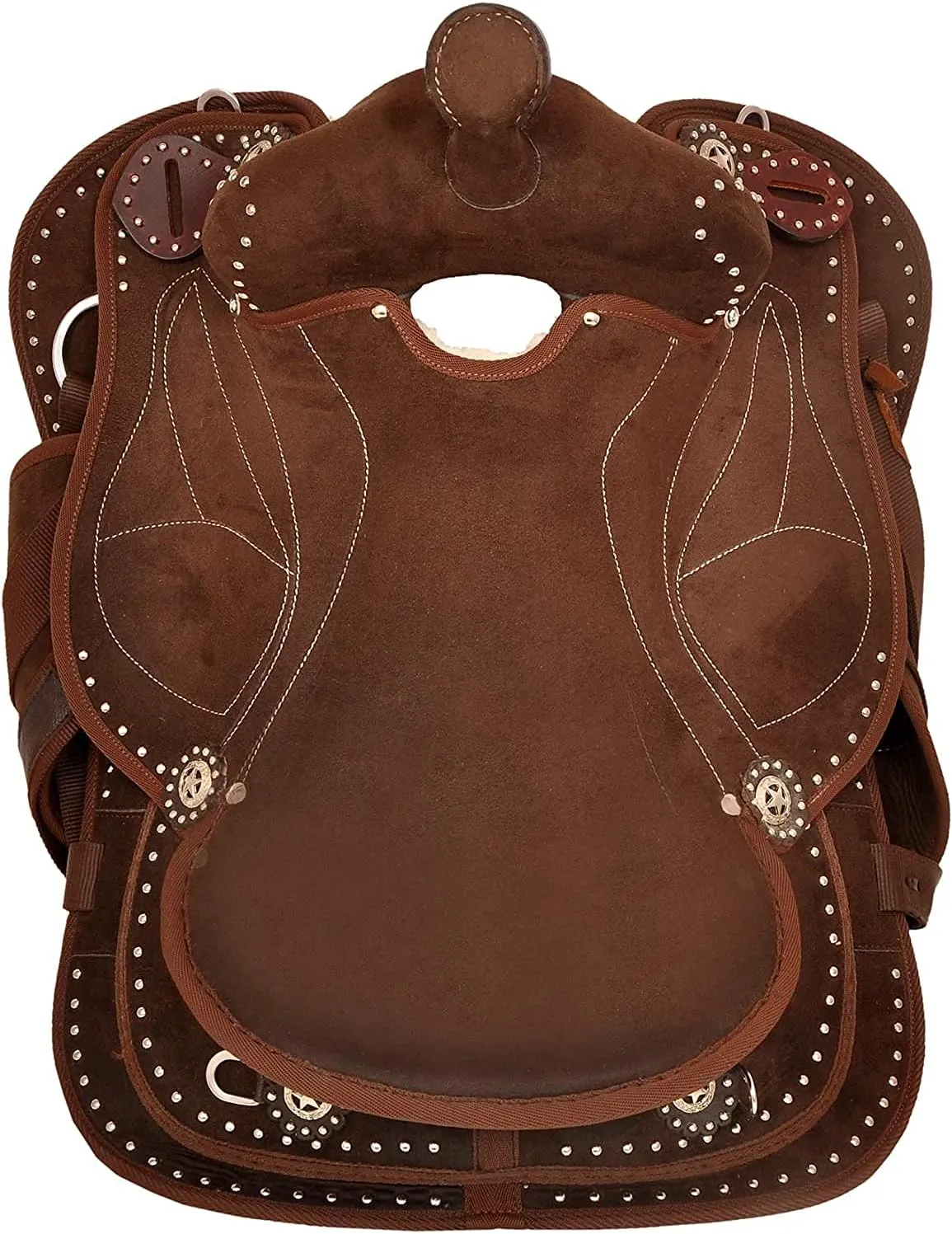 Adult Classic Quality Handmade Synthetic Premium Comfort Western Barrel Racing Trail Equestrian Horse Saddle Tack Size 16-17" inches Seat Available