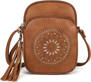 AFKOMST Crossbody Bags for Women Small Saddle Purses and Boho Cell Phone Purse