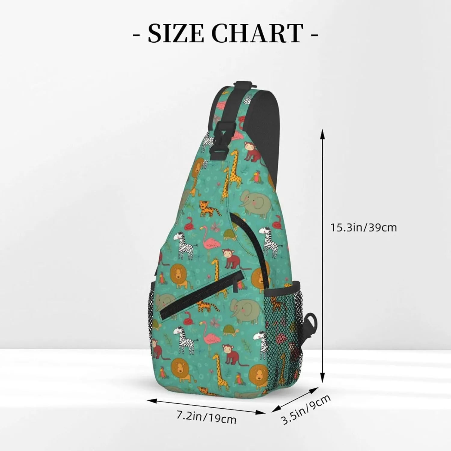 Africa Animals Crossbody Bags Cross Men Chest Bag Adjustable Sling Backpack Shoulder Bag For Women Cycling Travel Sport Hiking