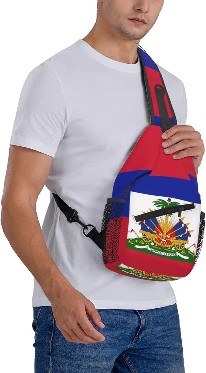African Print Sling Bag Casual Chest Bags Adjustable Crossbody Bag Shoulder Backpack For Travel Hiking