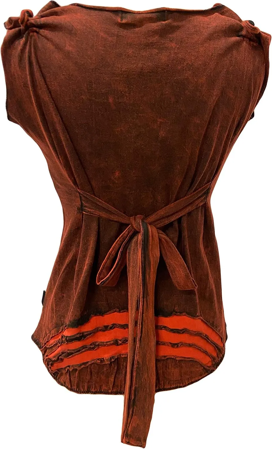 Agan Traders 2025 Summer Boho Knit Stonewashed Womens Sleeveless Blouse - Wide Strap Embroidered Tie-dye Tank Top Blouses
