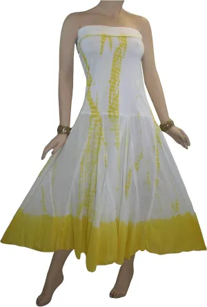 Agan Traders Women's Cotton Tie Dye Boho Long Halter Tube Maxi Dress
