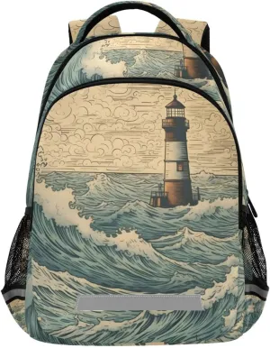 AIXIWAWA Travel Backpack Vantage Island Print for Women Men, Laptop Backpack Daypacks with Padded Straps and Back 11.6×4.9×16.7 IN