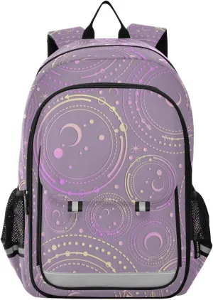 ALAZA Astronomical Geometry Moon Stars Casual Daypacks Outdoor Backpack