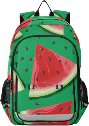 ALAZA Red Watermelon Slices with Seeds Casual Backpack Bag Travel Knapsack Bags