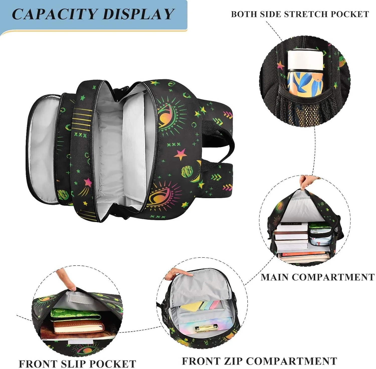 ALAZA Space Galaxy Constellation Casual Daypacks Bookbag Bag