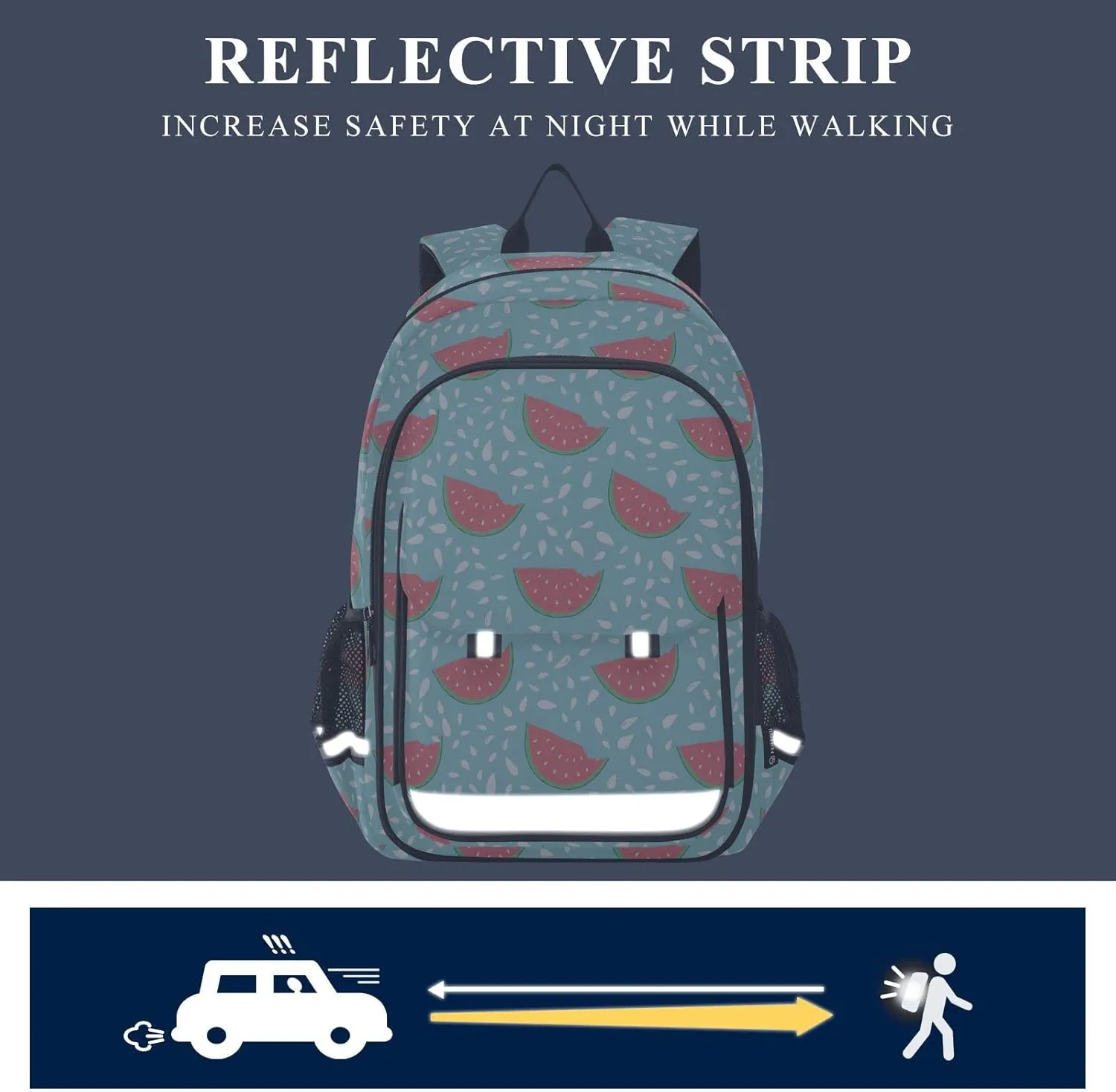 ALAZA Watermelon Hand Drawn Casual Daypacks Outdoor Backpack