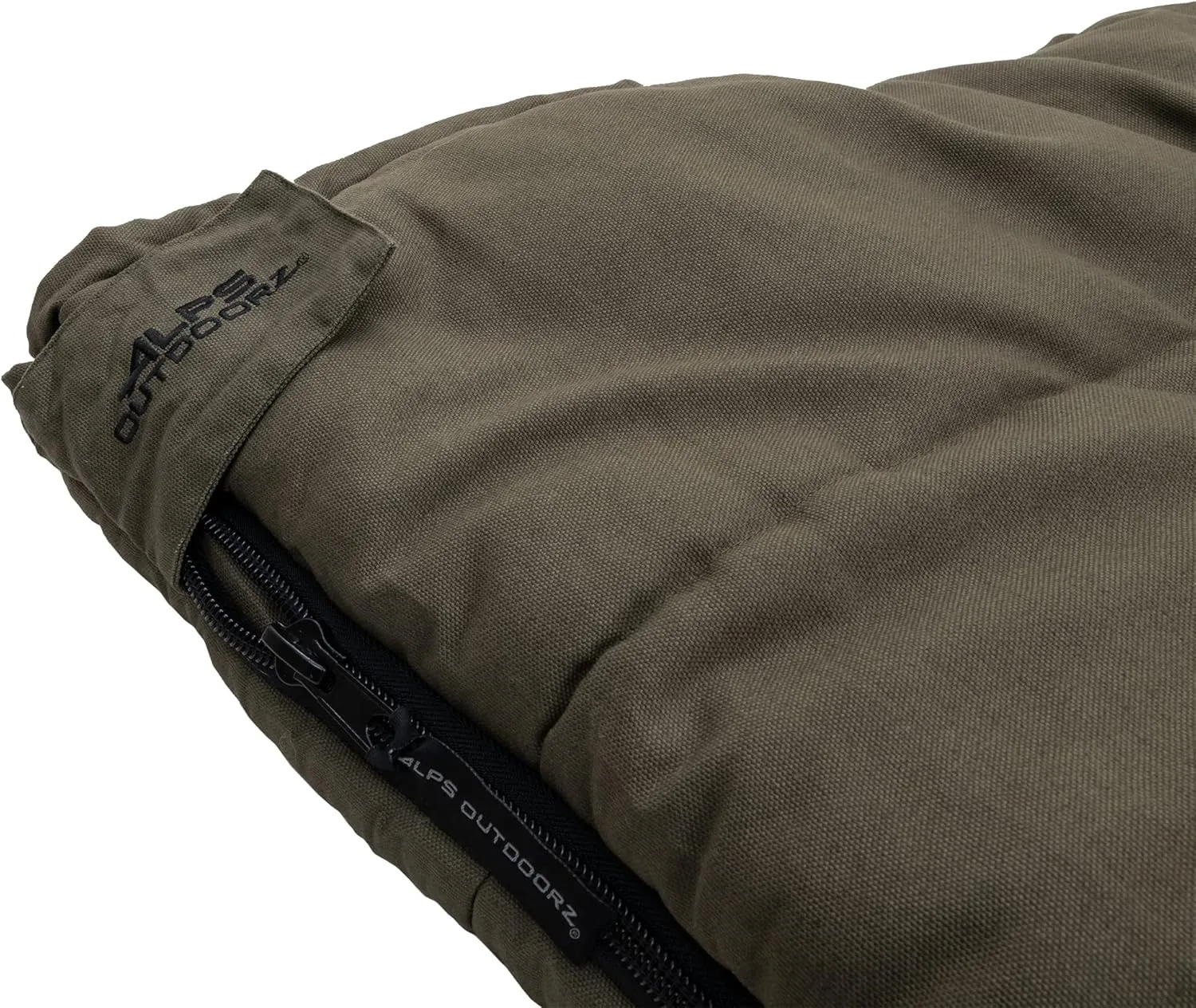 ALPS OutdoorZ Redwood -25° Sleeping Bag, Plaid Flannel Lined, Cotton Canvas
