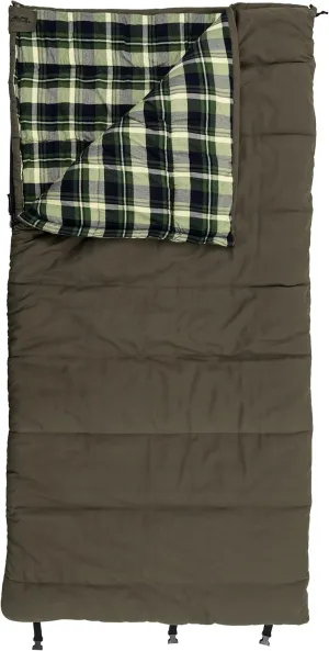ALPS OutdoorZ Redwood -25° Sleeping Bag, Plaid Flannel Lined, Cotton Canvas