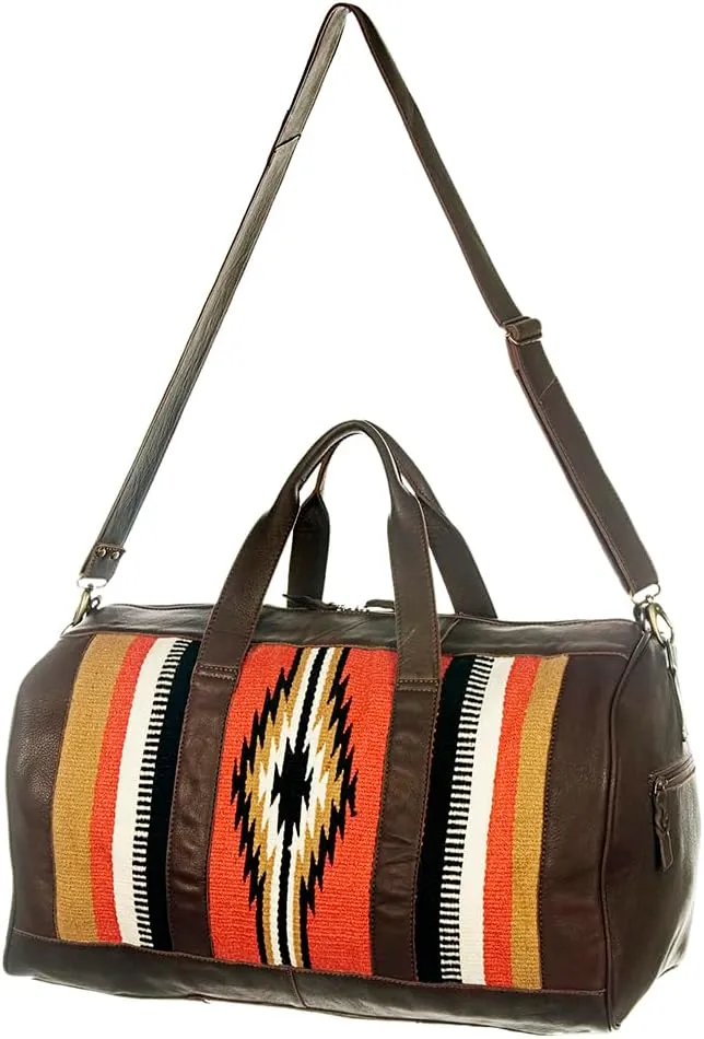 American Darling Duffel Saddle Blanket Genuine Leather Western Women Bag | Handbag | Leather Duffle Bag | Weekend Bag