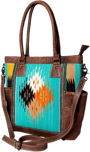 American Darling Tote Saddle Blanket Genuine Leather Women Bag Western Handbag Purse
