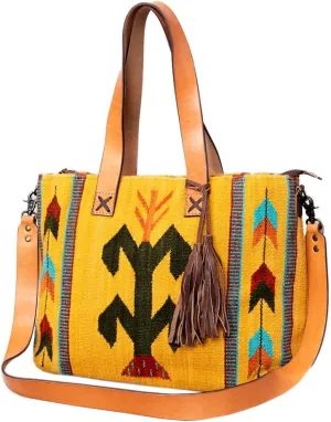 American Darling Tote Saddle Blanket Genuine Leather Women Bag Western Handbag Purse