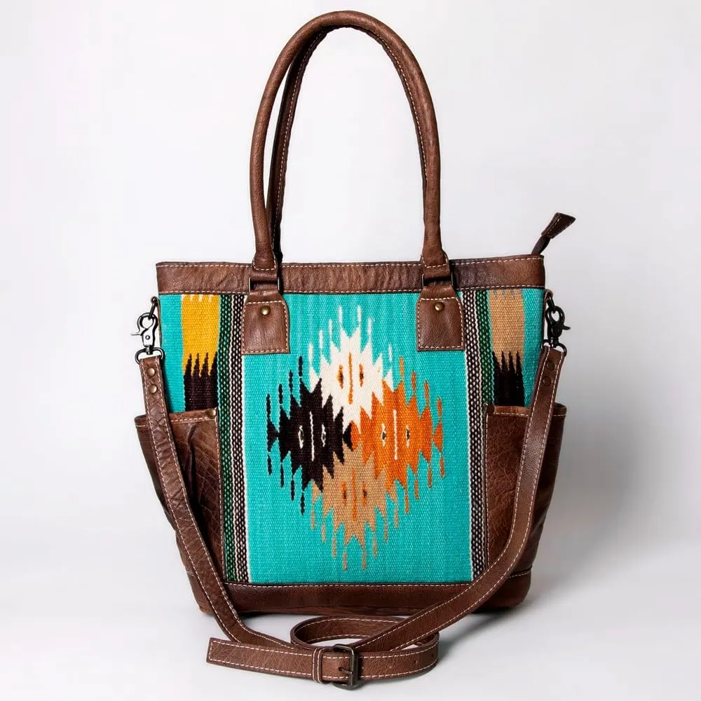 American Darling Tote Saddle Blanket Genuine Leather Women Bag Western Handbag Purse