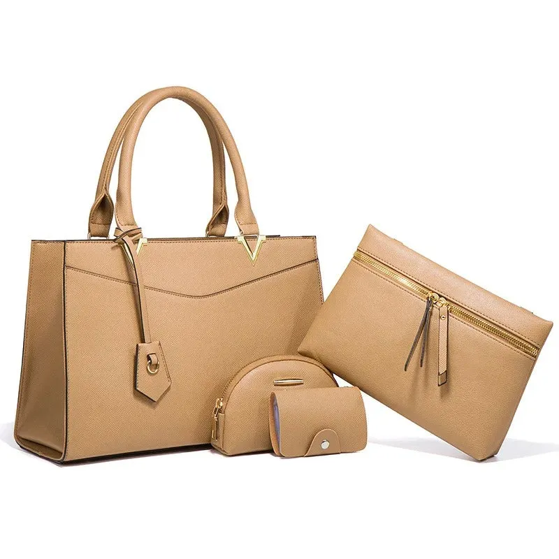 American fashion women's bags, cross-border handbags, large-capacity four-piece sets, cross-body bags, large bags, medium bags